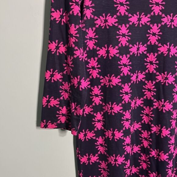 Lilly Pulitzer Dress Gretchen Get Hoppy Frogs All Over Print Dress - Picture 3 of 8